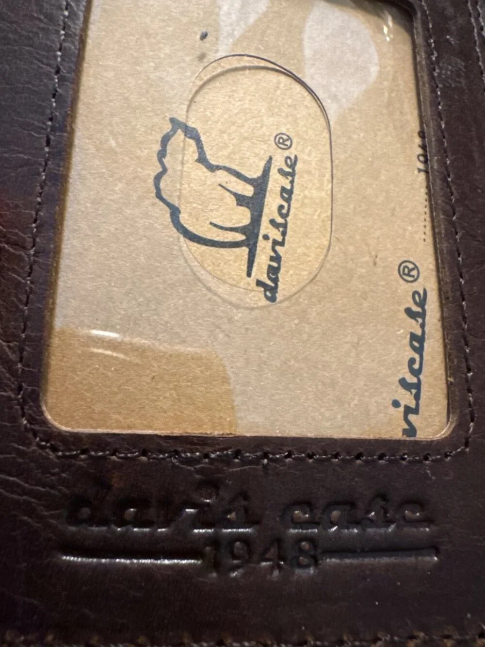 DavisCase 1948 NEW Distressed Brown Genuine Leather Wallet Phone Case
